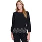Womens Multiples Roll Tab Sleeve Solid Blouse With Embriodered - image 1