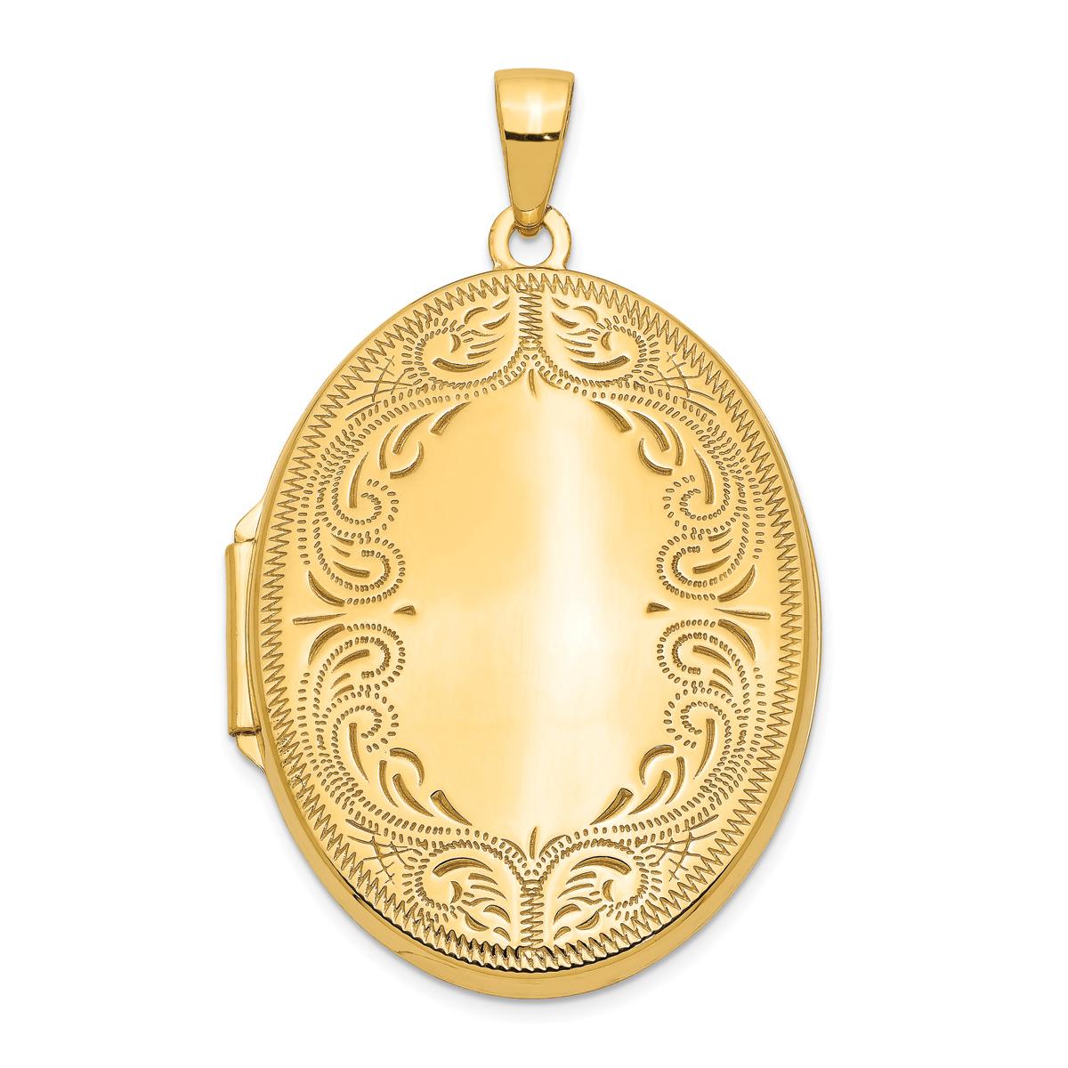 Gold Classics™ 14kt. Gold 31mm Oval Scroll Locket