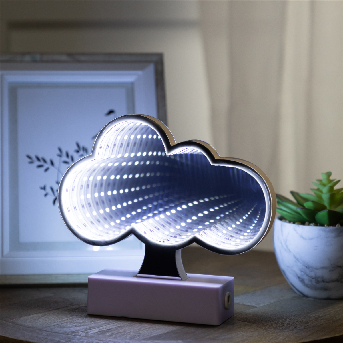 Northlight LED Lighted 3D Cloud Infinity Mirror