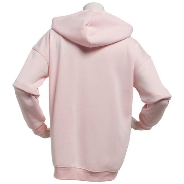Juniors Derek Heart Fleece Oversized Drop Shoulder Zip Hoodie