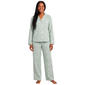 Womens Laura Ashley® Cotton Blend Long Sleeve Pajama Set - image 2