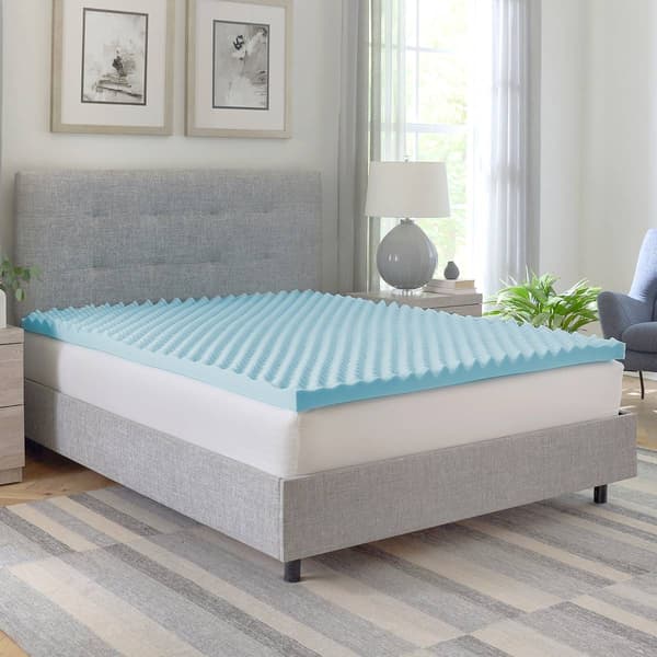 Bodipedic&#40;tm&#41; 2.5in. Gel-Infused Memory Foam Mattress Topper - image 