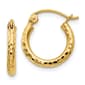 Gold Classics(tm) 14kt. Gold Diamond Cut 13mm Hoop Earrings - image 1