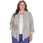 Plus Size Alfred Dunner Worth Avenue Chevron Two In One Blouse - image 1
