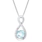Gemminded 6mm Heart Aquamarine & 0.005ctw. Diamond Pendant - image 1