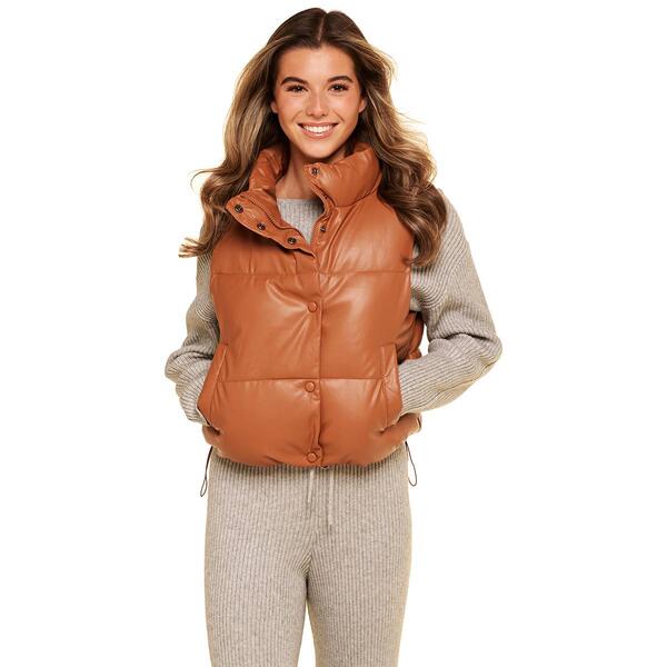 Juniors Love Tree Pleather Faux Leather Vest - image 