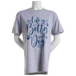 Womens JERZEES Life Is Better With Dogs Top