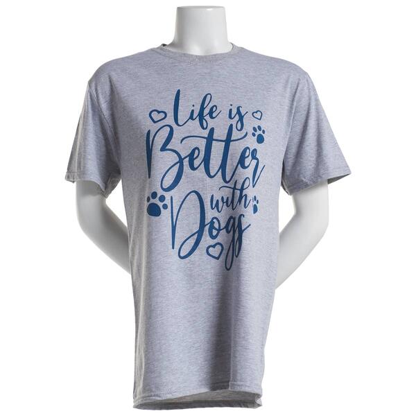 Womens JERZEES Life Is Better With Dogs Top - image 
