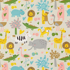 Jungle Party Print Fabric Tab Top Panel