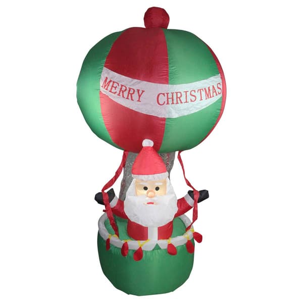 Northlight Seasonal 7ft. Inflatable Santa in Hot Air Balloon - image 