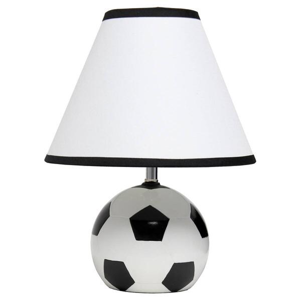 Simple Designs SportsLite 11.5in. Soccer Ball Base Ceramic Lamp - image 