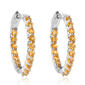 Gemstone Classics&#8482; Round Citrine Inside-Out Hoop Earrings - image 2