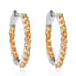 Gemstone Classics™ Round Citrine Inside-Out Hoop Earrings - image 2