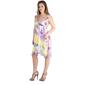 Womens 24/7 Comfort Apparel Flowing Purple & Yellow Summer Dress - image 3