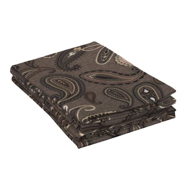 Superior 2pc. Cotton Flannel Paisley Pillowcase Set