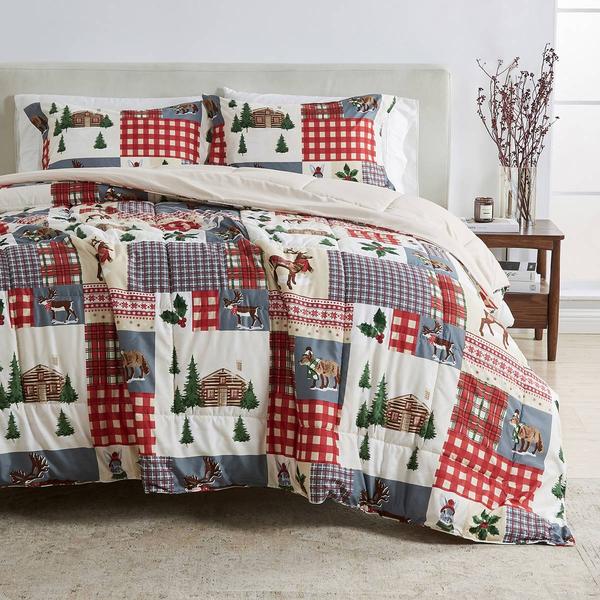 Freshfolds Winter Reversible Cozy Maple 3pc. Comforter Set