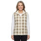 Womens Hasting & Smith Checkered Vest with Sherpa Trim - image 1