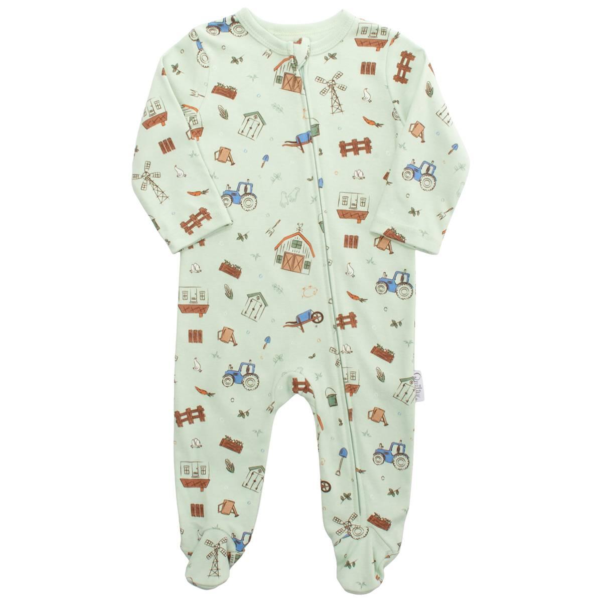 Baby Boy (NB-9M) Quiltex Farm Basic Sleep N Play Sleeper
