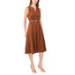 Womens Cece Sleeveless Split Neck Suede A-Line Dress - image 3