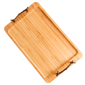 BergHOFF 15.5in. Bamboo Serving Tray with Wrought Iron Handles - image 2