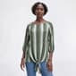 Petite Preswick & Moore® 3/4 Sleeve Tie Front Stripe Blouse - image 3