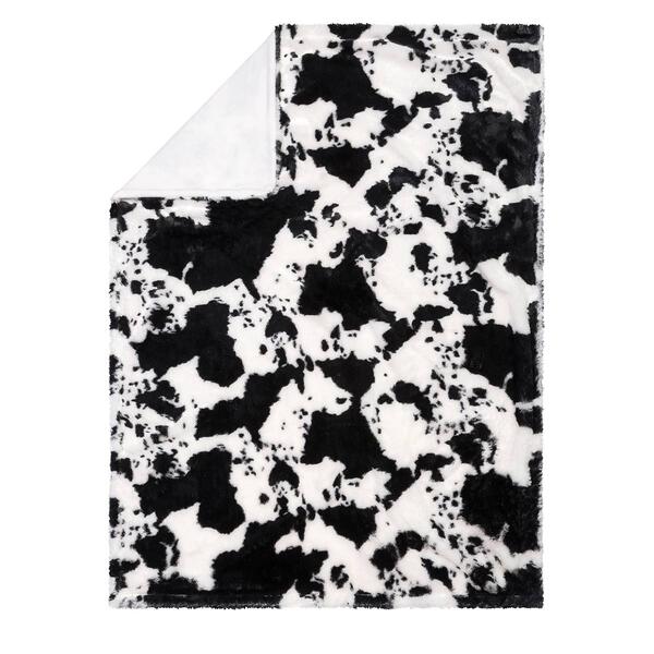 Trend Lab&#174; Cow Print Plush Baby Blanket