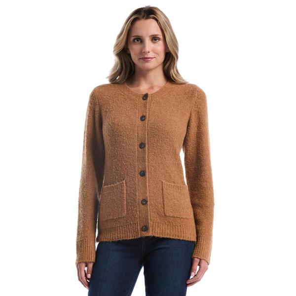 Womens Rafaella(R) Teddy Boucle Patch Pocket Cardigan - image 