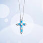 Gemstone Classics&#40;tm&#41; Light Blue Topaz Cross Pendant Necklace - image 1