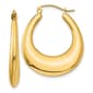 Gold Classics(tm) 30mm. 14kt. Gold Polished Hoop Earrings - image 1