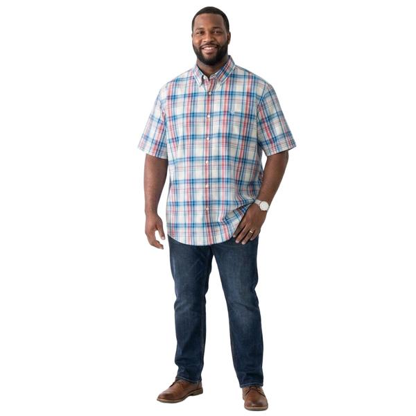 Mens Big & Tall Chaps Easy Care Button Down Shirt - Driftwood - image 