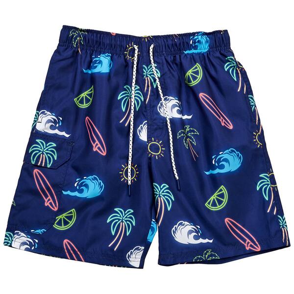 Young Mens SURFZONE&#40;R&#41; Neon Swim Trunks - image 