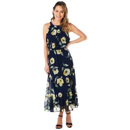 Petite Robbie Bee Sleeveless Halter Neck Floral Maxi Dress