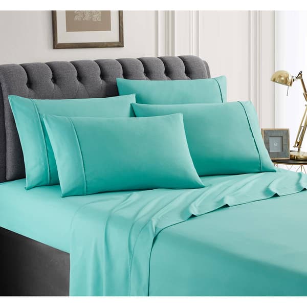 Spirit Linen Home&#40;tm&#41; Solid Microfiber Bonus Sheet Set - image 