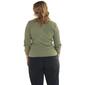 Juniors Plus No Comment Star Ride Mineral Washed Long Sleeve Tee - image 2