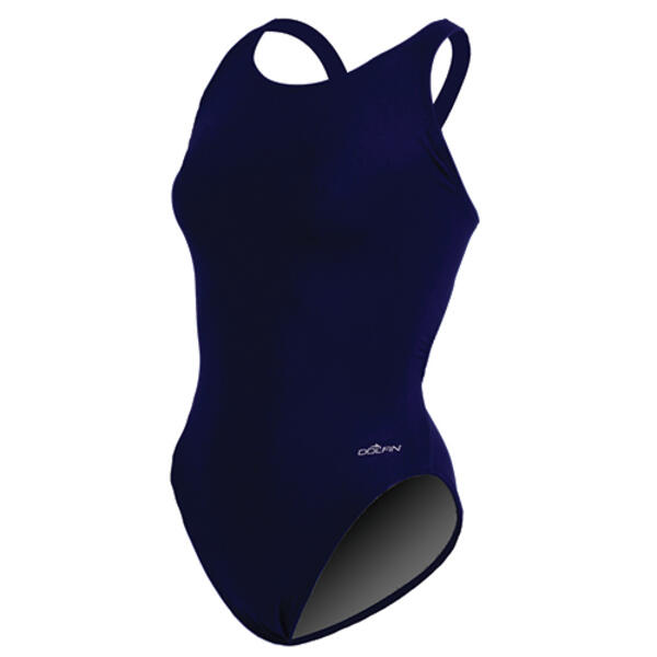 Womens Dolfin&#40;R&#41; Team Solid HP Back One Piece Swimsuit - Navy - image 