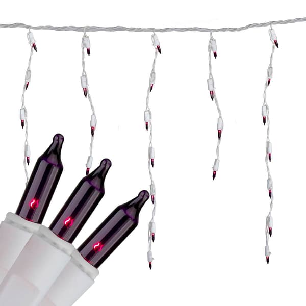 Brite Star 7.8ft. Purple Mini Icicle Christmas Lights