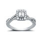 Nova Star&#40;R&#41; 1 ctw. Lab Grown Diamond Halo Twist Engagement Ring - image 1