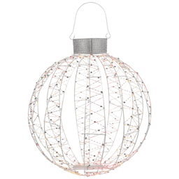 Northlight LED Red & White 3D Ball Ornament Christmas Yard Décor