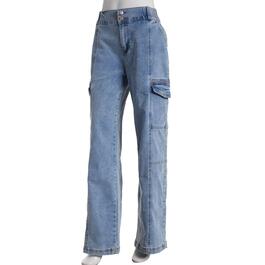 Juniors YMI 2 Button High Rise Cargo Wide Leg Jeans