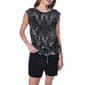 Womens DKNY Short Sleeve V Neck Geo Diamond Blouse - image 1