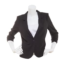 Juniors A. Byer 3/4 Sleeve One Button Short Blazer