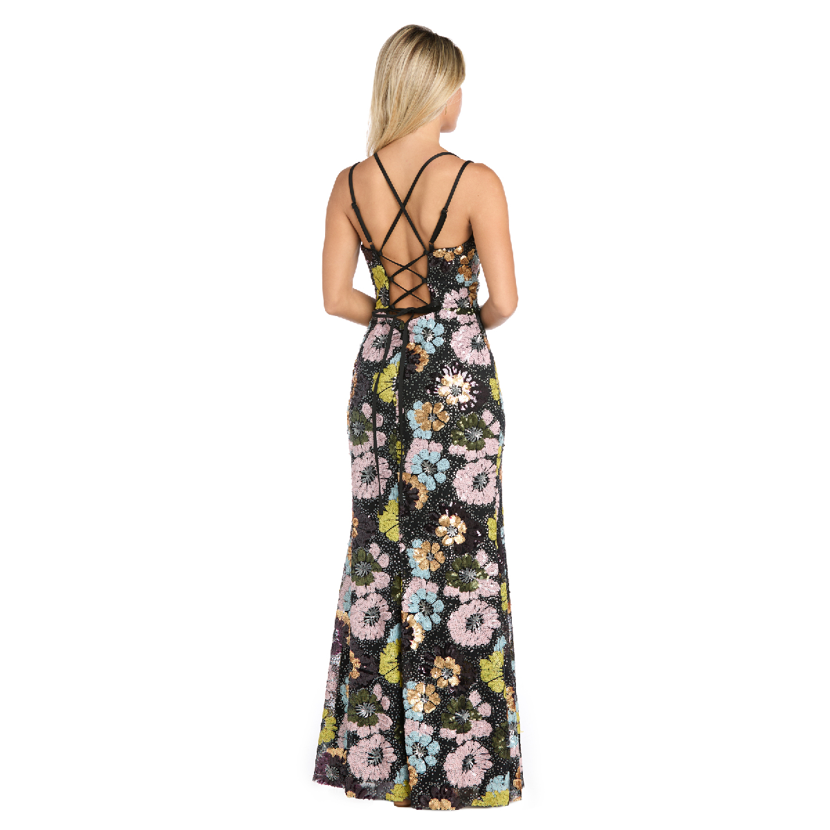 Juniors Morgan &amp; Co. Sequin Floral Sheath Dress
