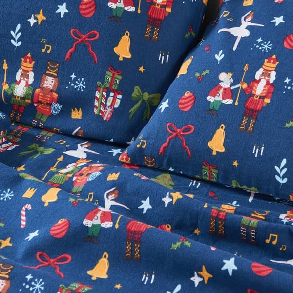 Freshfolds Cotton Happy Hillside Holiday 4pc. Flannel Sheet Set