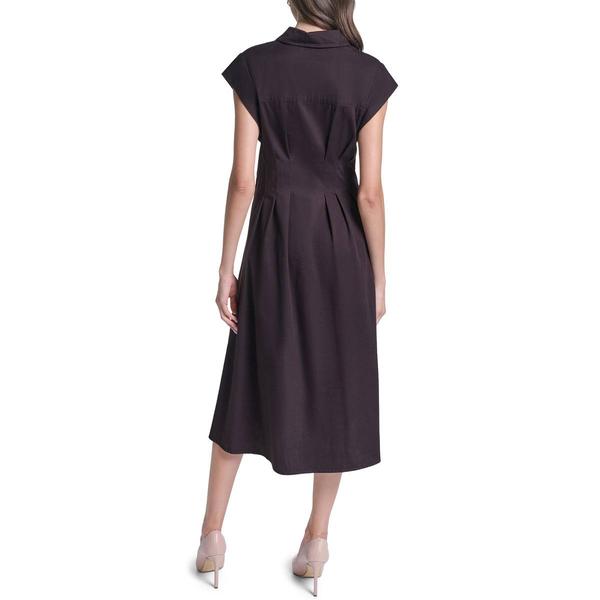 Womens Tommy Hilfiger Cap Sleeve Button Front Fit & Flare Dress