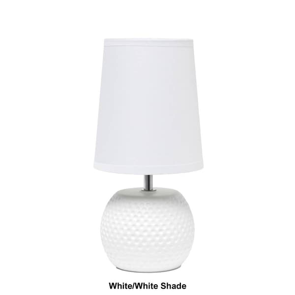 Simple Designs Studded Texture Ceramic Table Lamp w/Shade