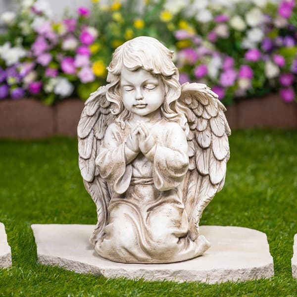 Northlight Seasonal Kneeling Praying Cherub Statue - image 