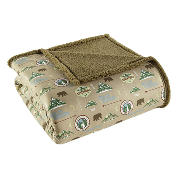 Shavel Home Products Micro Flannel(R) Camping Sherpa Blanket - image 