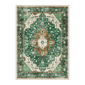 HomeRoots Green Brown & Ivory Medallion Distressed Area Rug - image 2