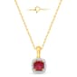 Gemstone Classics(tm) Created Ruby Lab Grown Diamond Pendant - image 1