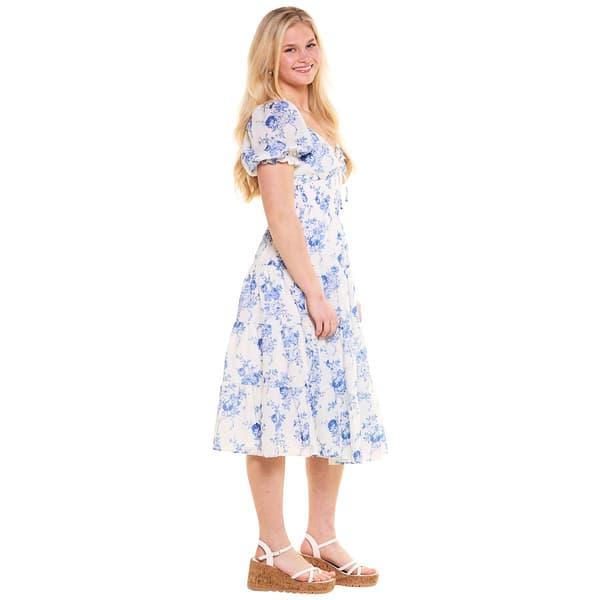 Juniors Crystal Doll Floral Sweetheart Maxi Dress